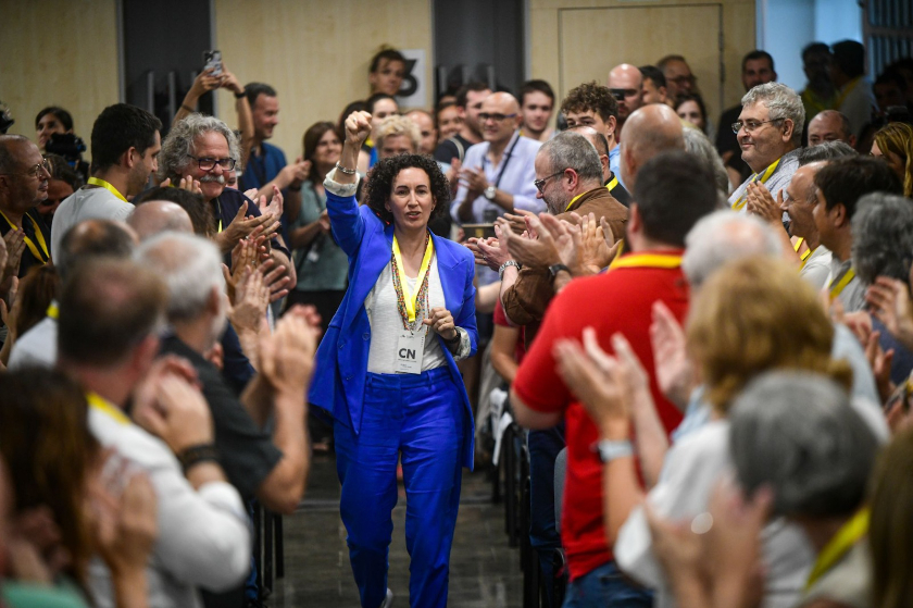 Marta Rovira entra al Consell Nacional d'Esquerra Republicana, aquest divendres. MARC PUIG