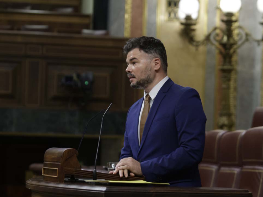  Gabriel Rufián durant el ple d'avui / Congrés dels Diputats 