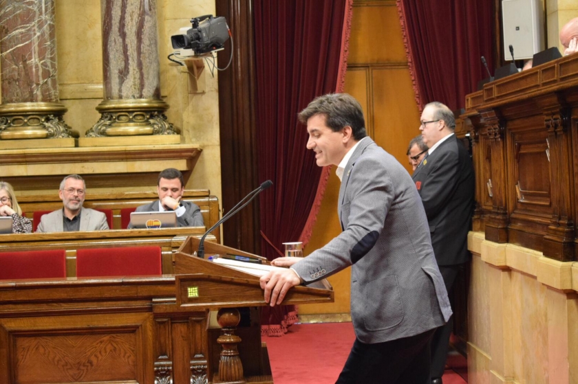  Sergi Sabrià, en un moment de la seva intervenció 
