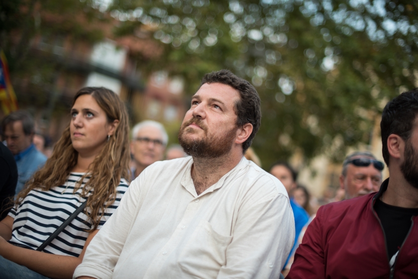 Marc Sanglas en un acte de la campanya del referèndum / Marc Puig Pérez 