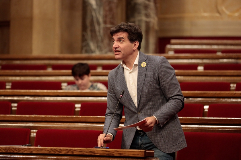  El president del grup parlamentari republicà, Sergi Sabrià, intervé al Ple del Parlament / ACN 