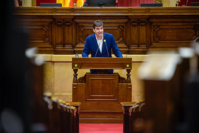  Sergi Sabrià, president del grup parlamentari d'Esquerra Republicana, al Parlament/Marc Puig 