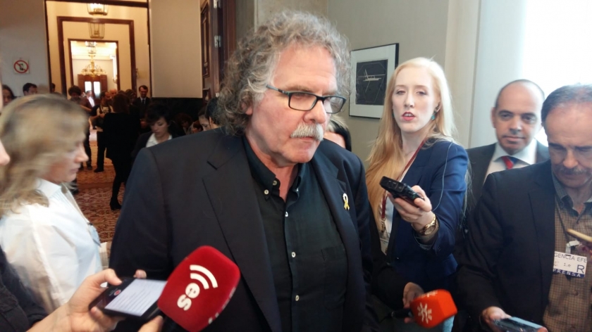 Joan Tardà, aquest dilluns a l'entrada de la Junta de Portaveus del Congrés 