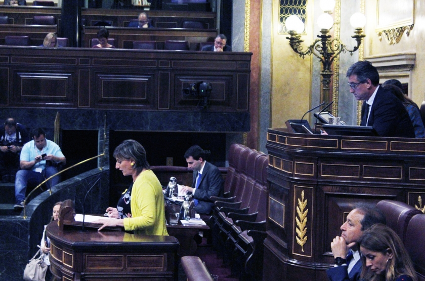 Alba Vergés, durant la seva intervenció al ple del Congrés 