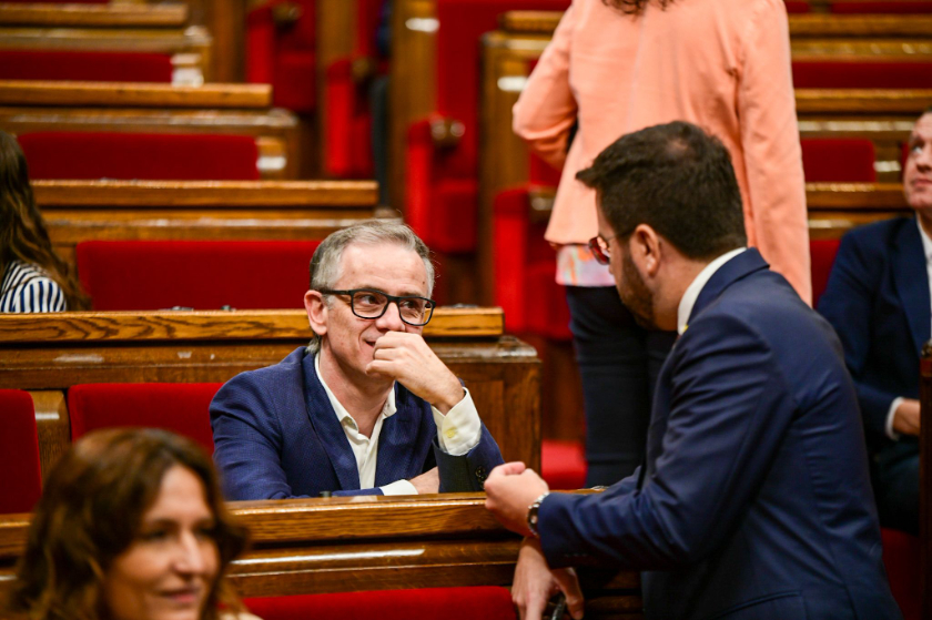  Marta Vilalta, en roda de premsa al Parlament 