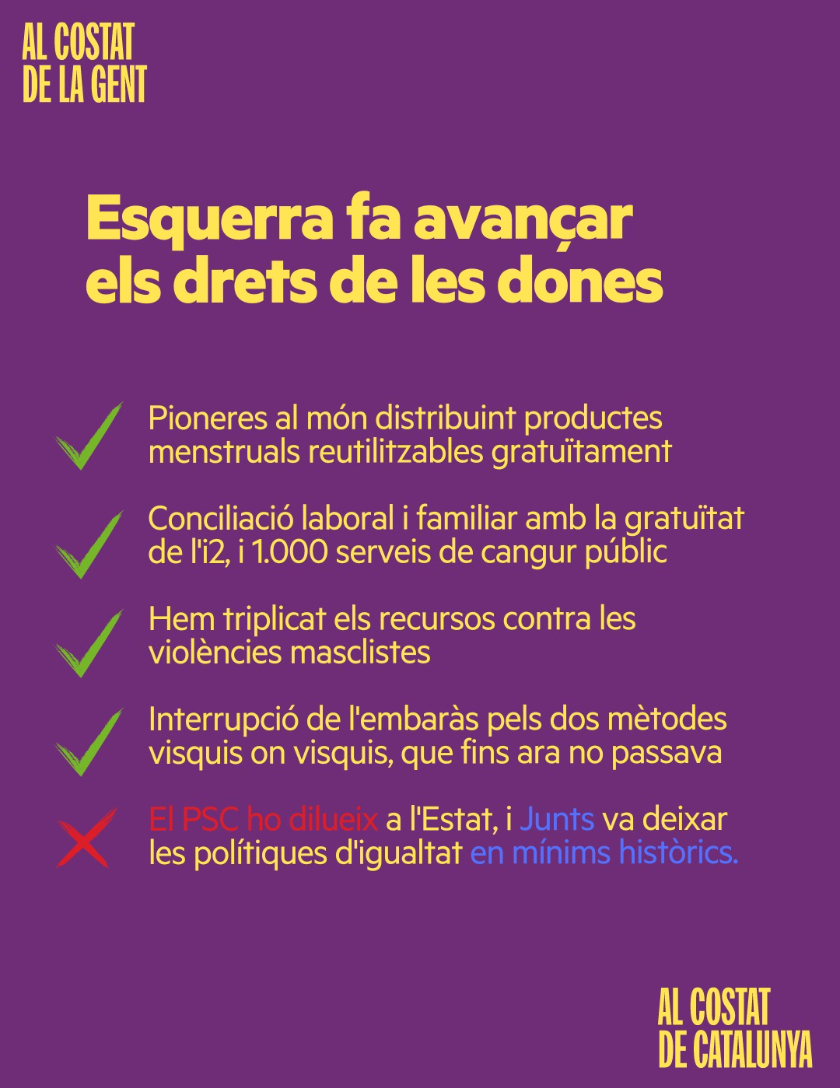   Vilagrà reivindica el feminisme pioner d'Esquerra: 'Hem fet més còmoda la vida de les dones de Catalunya'  