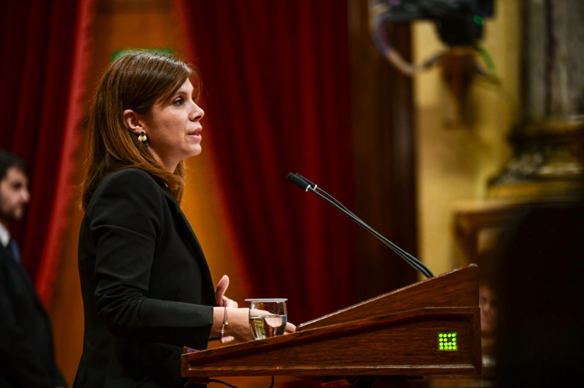  La portaveu parlamentària, Marta Vilalta, ha intervingut al Parlament arran dels efectes de la DANA. MARC PUIG. 