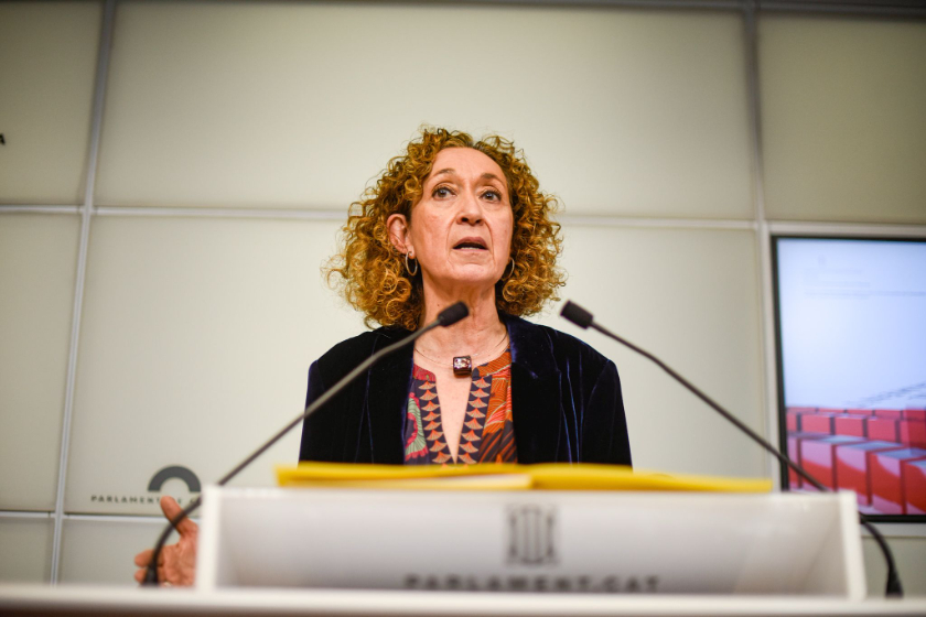 Ester Capella en roda de premsa al Parlament / Marc Puig