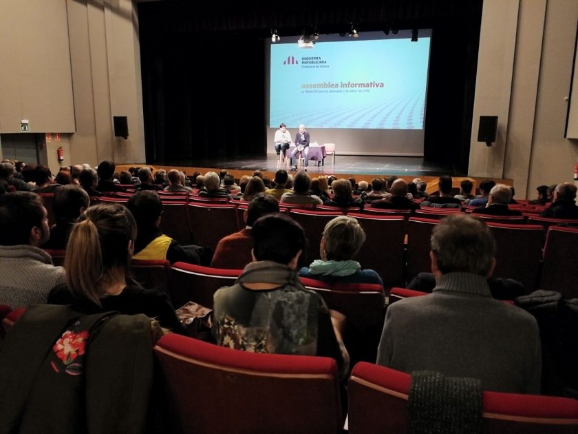  Sergi Sabrià i David Mascort a l'assemblea de La Bisbal 