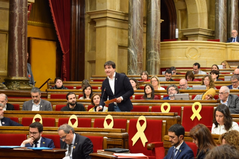  El president del Grup Republicà, Sergi Sabrià, avui al Parlament 