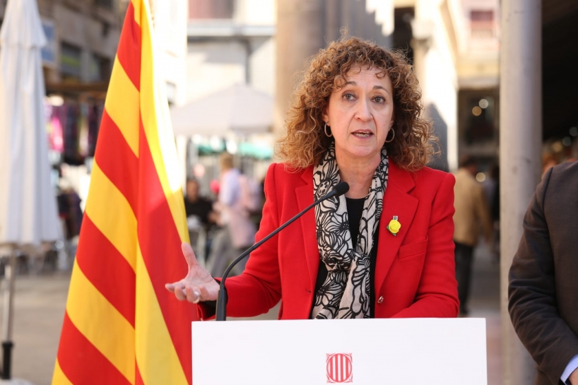 La consellera de Justícia, Ester Capella, avui al districte de Ciutat Vella