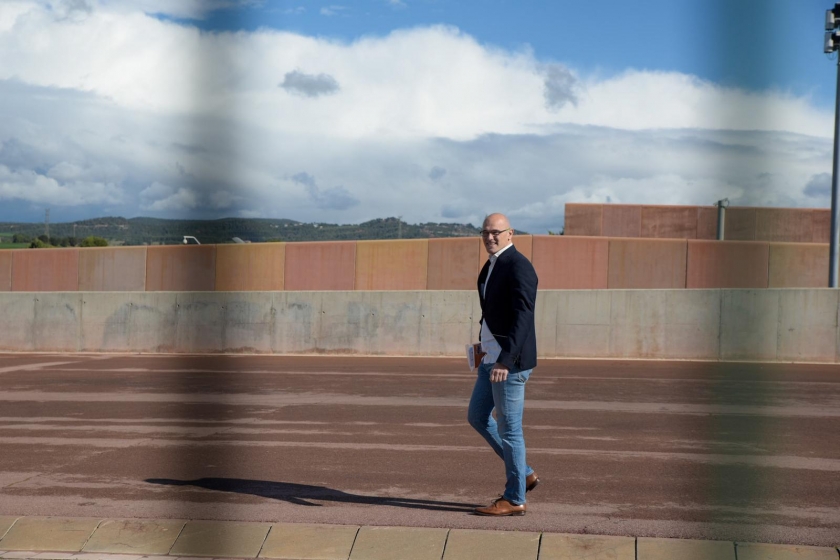  Raül Romeva va sortir ahir de Lledoners, en el seu primer permís penitenciari, a les 11 del matí / Marc Puig 