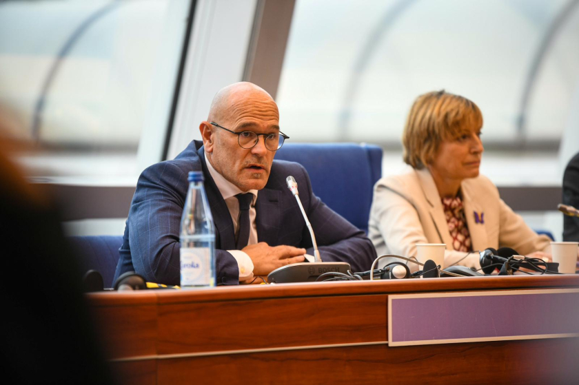  Raül Romeva i Carme Forcadell, durant l'acte. MARC PUIG 