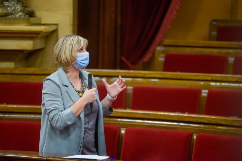  La consellera de Salut, Alba Vergés, al ple d'aquest matí al Parlament / Marc Puig 