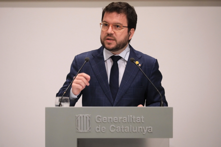  El vicepresident Pere Aragonès en roda de premsa / ACN 