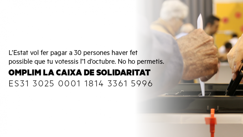   La solidaritat de la militància d’Esquerra Republicana permet aportar 702.000 euros per cobrir la fiança del jutjat 13  