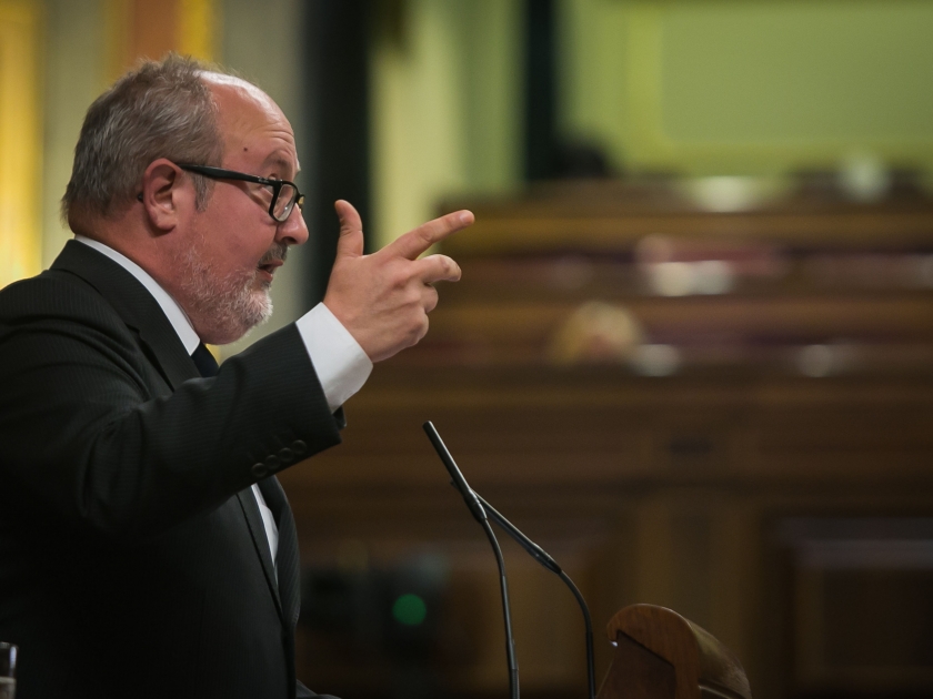  El diputat Joan Capdevila, en una intervenció al ple del Congrés 