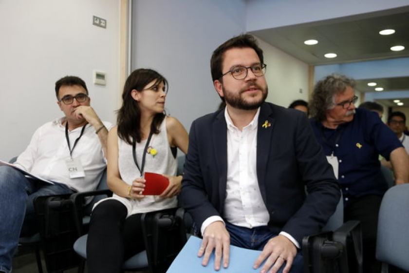  Pere Aragonès al plenari del Consell Nacional d'Esquerra Republicana /foto ACN 