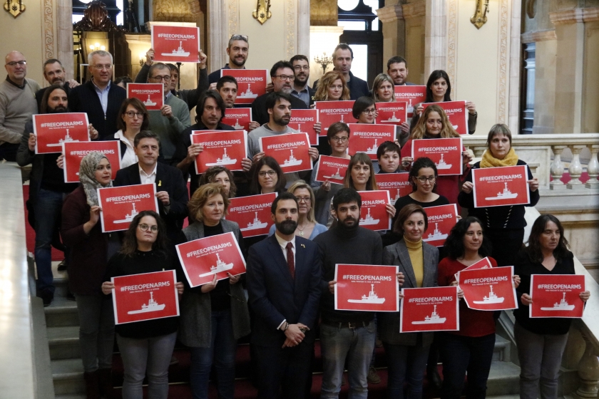  Diputats del Grup Republicà, Junts per Catalunya, la CUP i Catalunya en Comú Podem reclamen el desbloqueig de l'Open Arms / ACN 