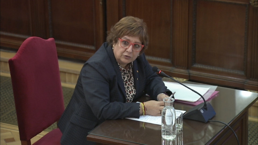  Dolors Bassa durant el seu interrogatori al Tribunal Suprem 