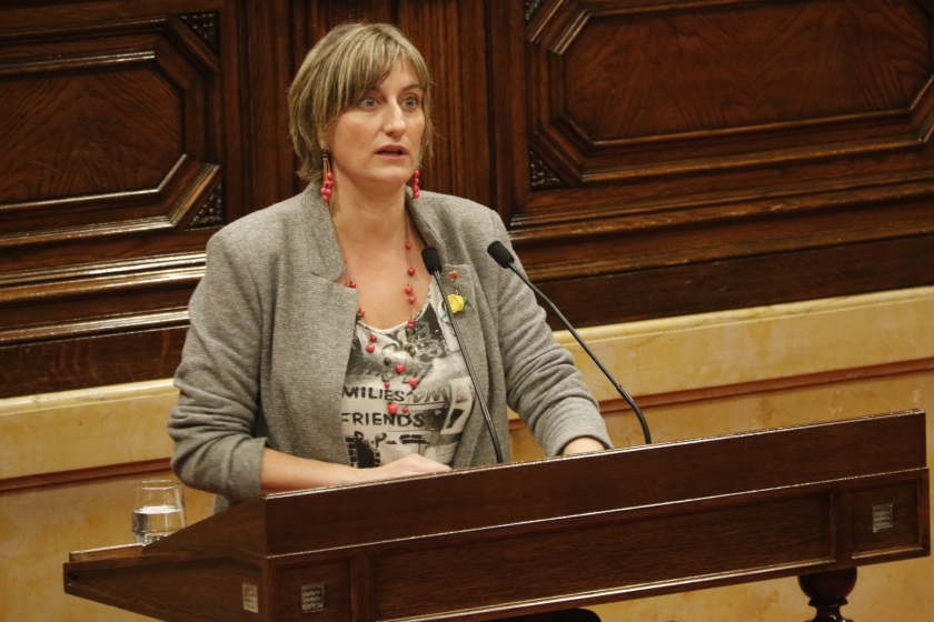  La consellera de Salut, Alba Vergés, avui al faristol del Parlament / ACN 