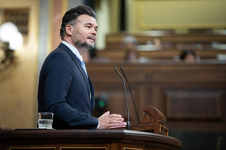 Gabriel Rufián en la seva intervenció al Congrés dels Diputats