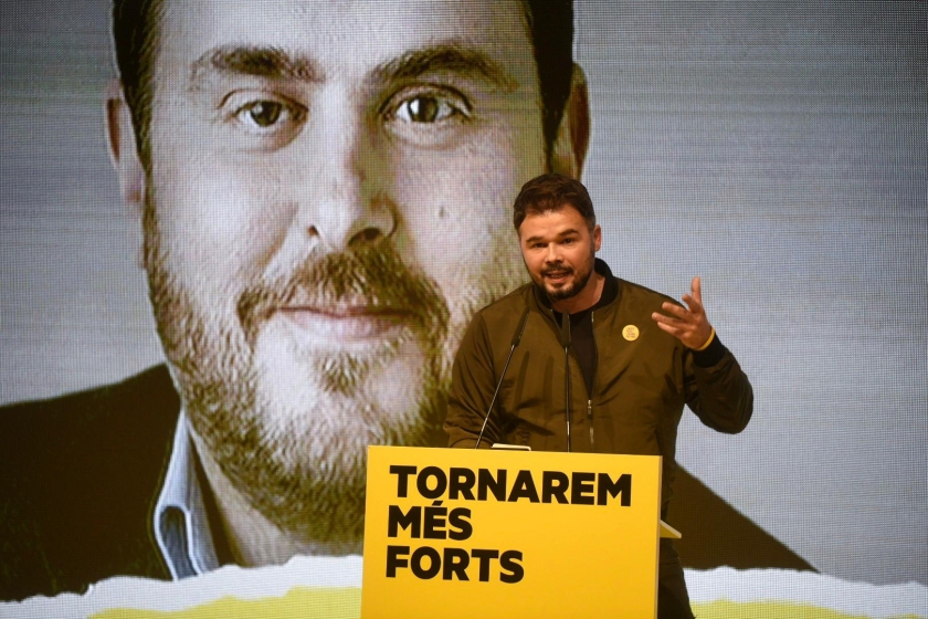  Rufián: “Anirem fins al final perquè Oriol Junqueras sigui el candidat. El republicanisme català l’habilitarà a les urnes el 10N”  