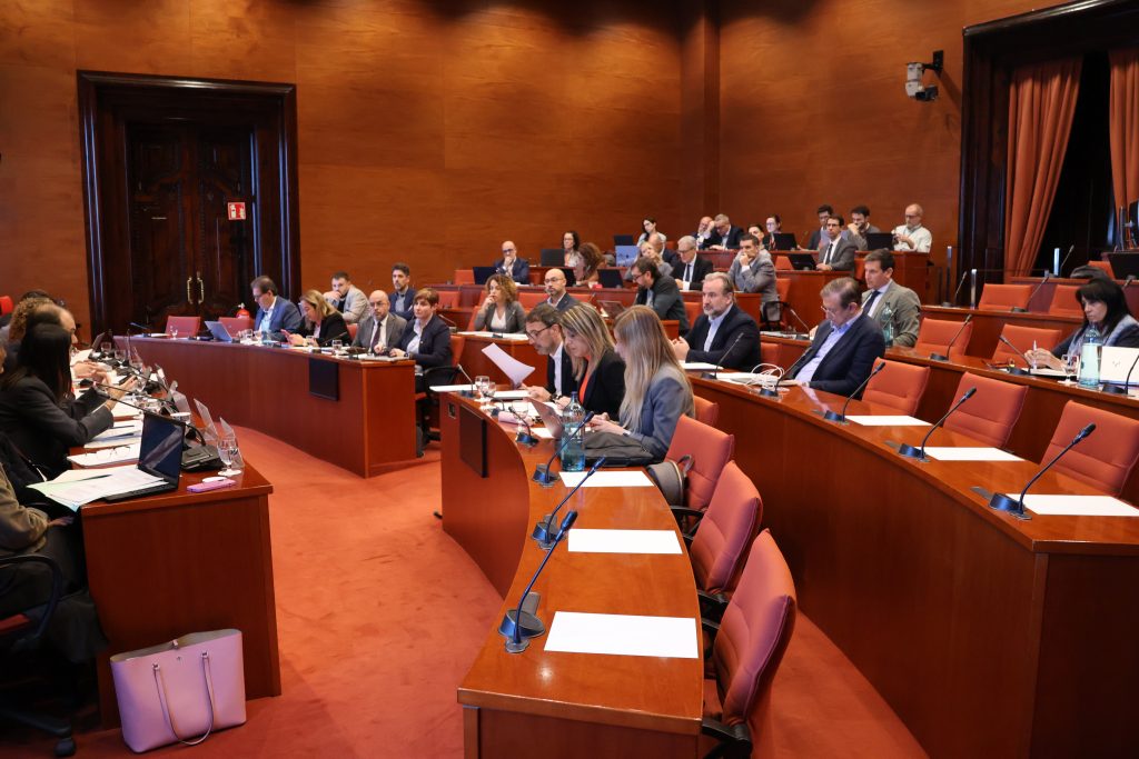 Aquest dijous han comparegut al Parlament la consellera d'Interior, Nuria Parlon, i el conseller de la Presidència, Albert Dalmau, per la gestió dels darrers aiguats a l'Ebre. PARLAMENT.