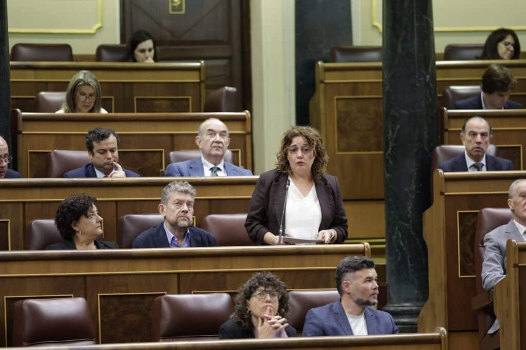 La diputada d'ERC, Inés Granollers, a l'hemicicle del Congrés.