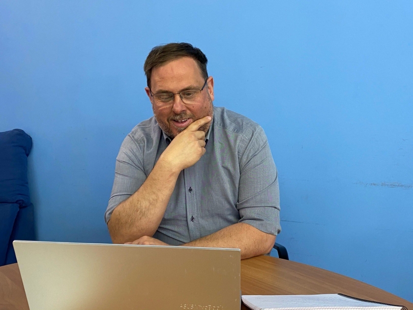  Oriol Junqueras durant la videoconferència 
