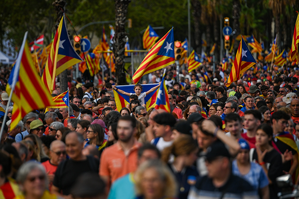 Imatge de la manifestació de l'11 de setembre de 2025