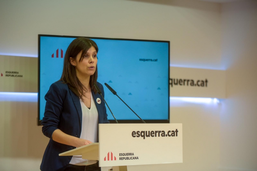  Marta Vilalta durant la roda de premsa d'aquest dilluns / Marc Puig 