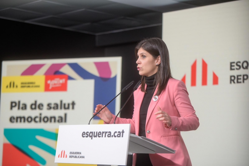  Marta Vilalta, durant l'explicació del pla de salut emocional d'Esquerra Republicana / Marc Puig 