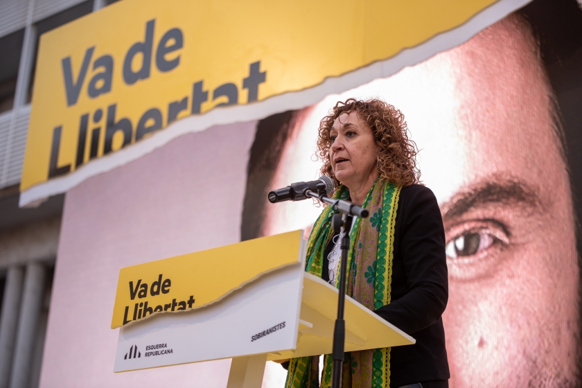  La consellera Ester Capella en un acte de campanya 