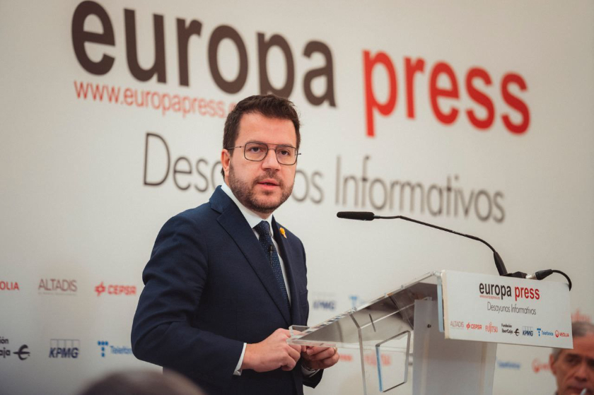  El president Aragonès a Madrid / Arnau Carbonell 