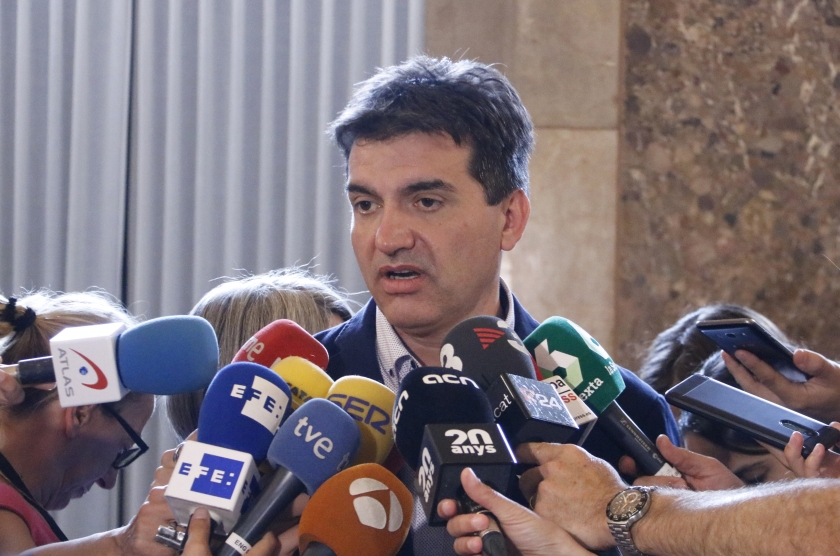 Sergi Sabrià al Parlament en el moment de les declaracions / ACN