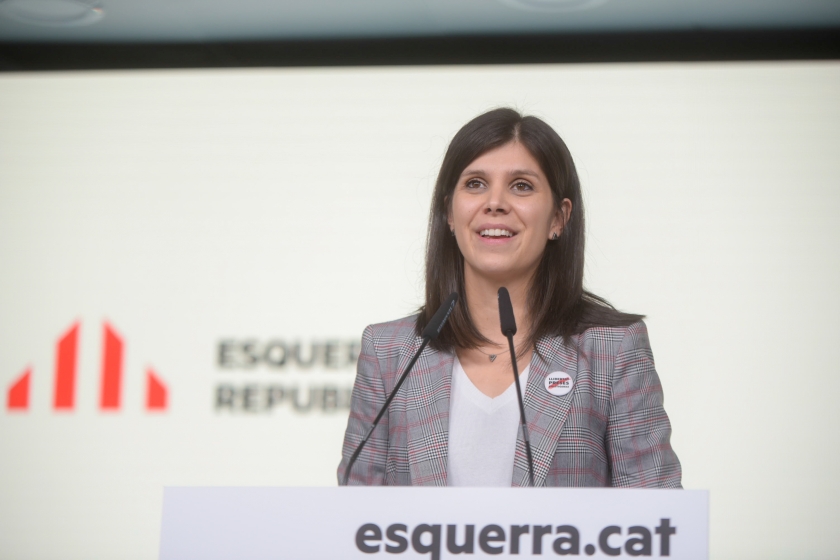  La secretària general adjunta i portaveu, Marta Vilalta, en roda de premsa / Marc Puig 