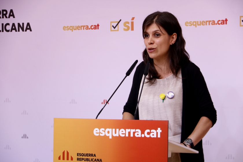  Marta Vilalta exercint com a portaveu d'Esquerra Republicana en roda de premsa / ACN 